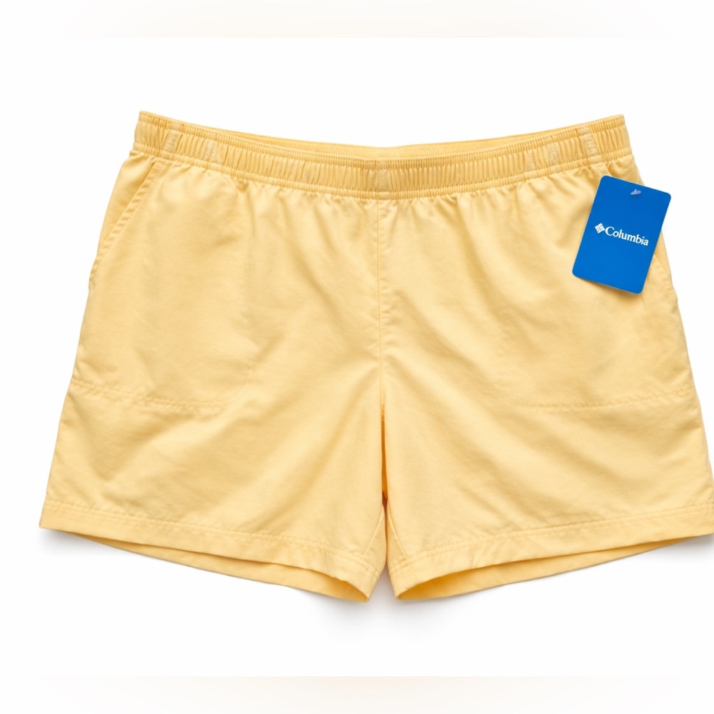 NWT-COLUMBIA XL Short Lightweight Pull-On Shorts Yellow